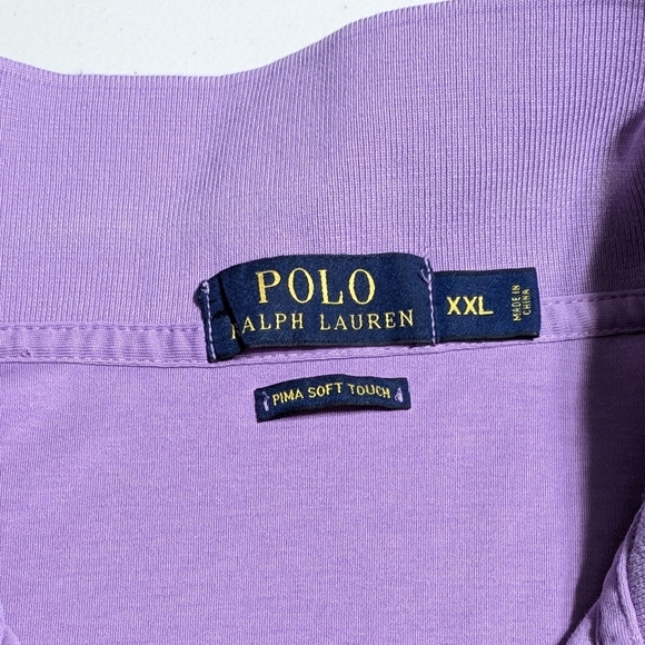 Polo by Ralph Lauren Men's Purple Shirt XXL pima soft touch, *defect* - Picture 2 of 9